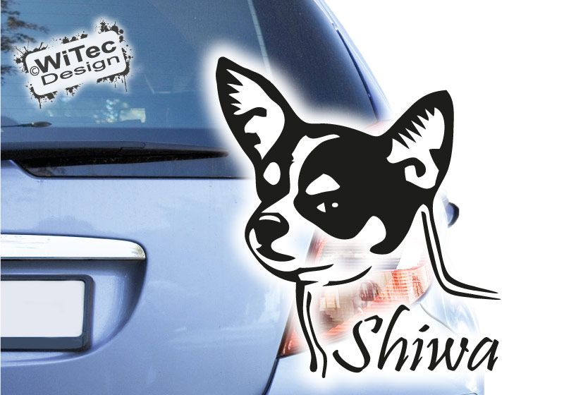 Hundeaufkleber Chihuahua Autoaufkleber