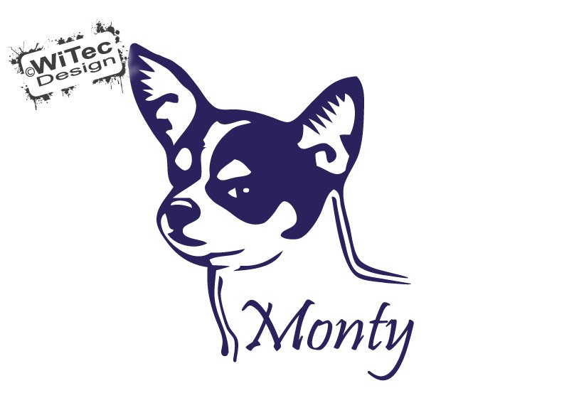 Autoaufkleber Hunde Chihuahua Hundeaufkleber