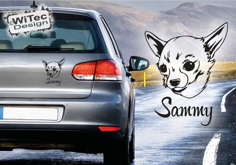 Chihuahua Autoaufkleber Name Auto Aufkleber Hundeaufkleber Chihuahua Autoaufkleber Name Auto Aufkleber Hundeaufkleber