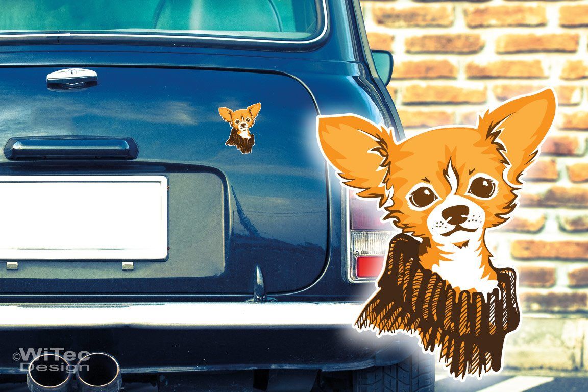 Hundeaufkleber Chihuahua Autoaufkleber