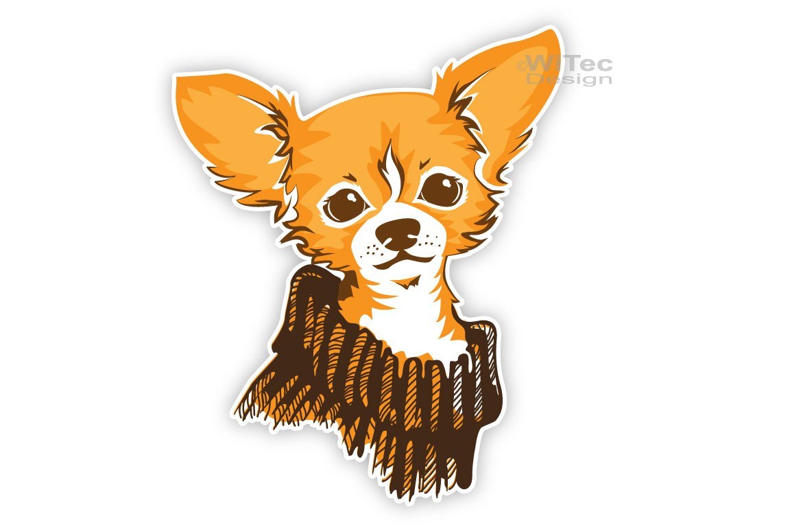 Hundeaufkleber Chihuahua Autoaufkleber
