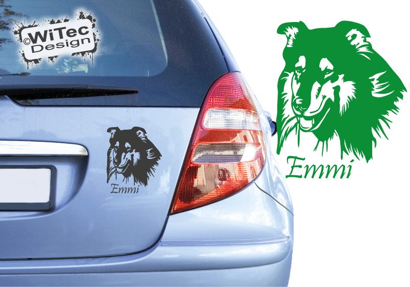 Autoaufkleber Collie Aufkleber Hundeaufkleber
