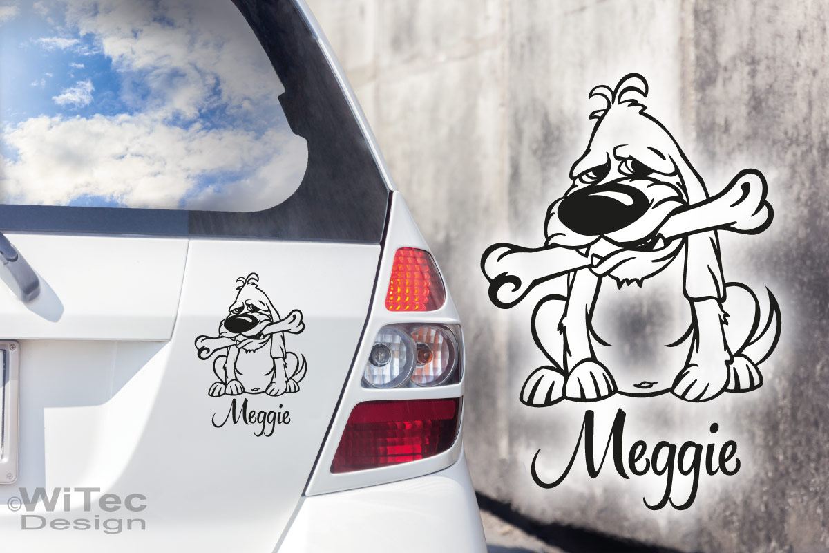 Hundeaufkleber Hund Name Aufkleber Hundesticker