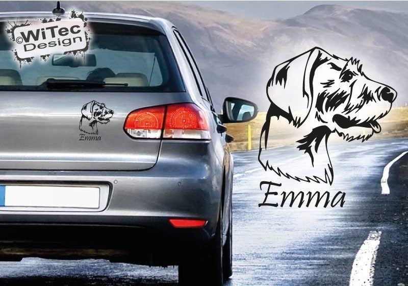 Autoaufkleber Deutsch Drahthaar Wunschname Hundeaufkleber Autoaufkleber Deutsch Drahthaar Wunschname Hundeaufkleber