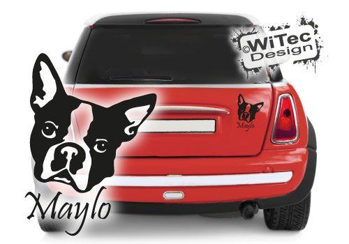 Französische Bulldogge Name Aufkleber Hundeaufkleber