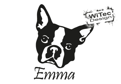 Französische Bulldogge Name Aufkleber Hundeaufkleber