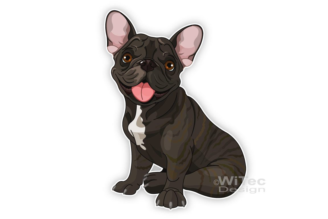Hundeaufkleber Französische Bulldogge Auto aufkleber Digitaldruck