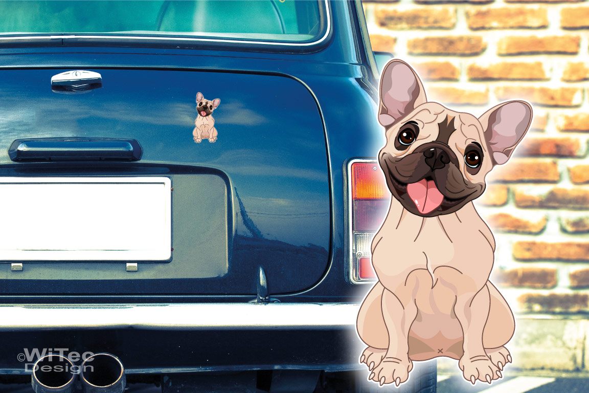 Französische Bulldogge Hundeaufkleber Autoaufkleber