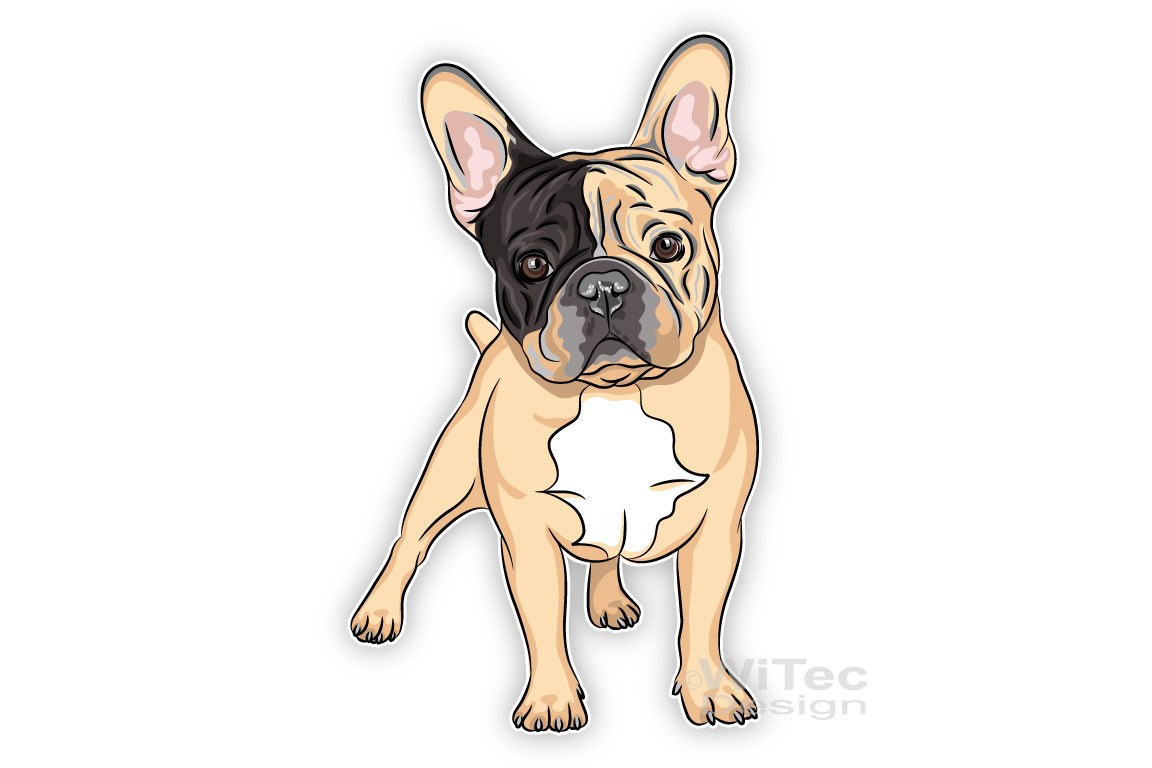 Französische Bulldogge Hundeaufkleber Autoaufkleber Hundeaufkleber Französische Bulldogge Auto aufkleber Digitaldruck