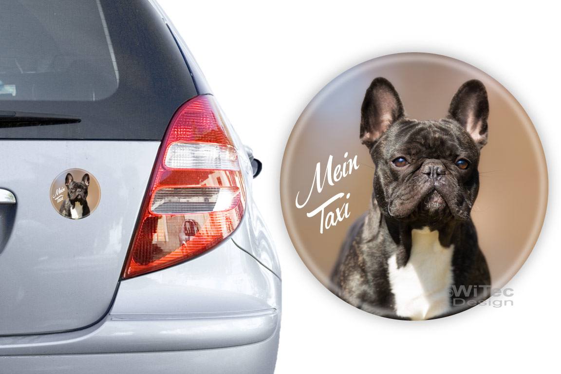Hundeaufkleber Französische Bulldogge Auto Aufkleber Mein Taxi