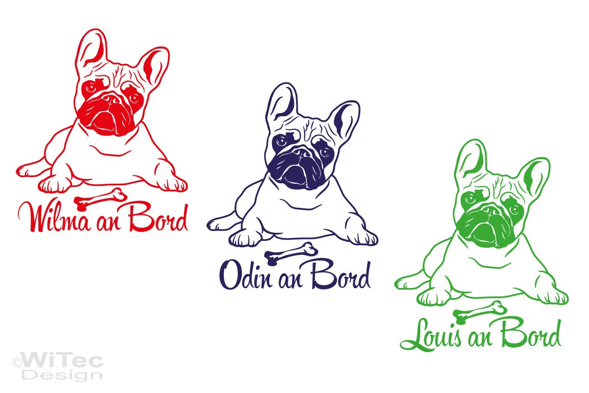 Hundeaufkleber Französische Bulldogge an Bord Aufkleber Hundeaufkleber Französische Bulldogge an Bord Auto Aufkleber