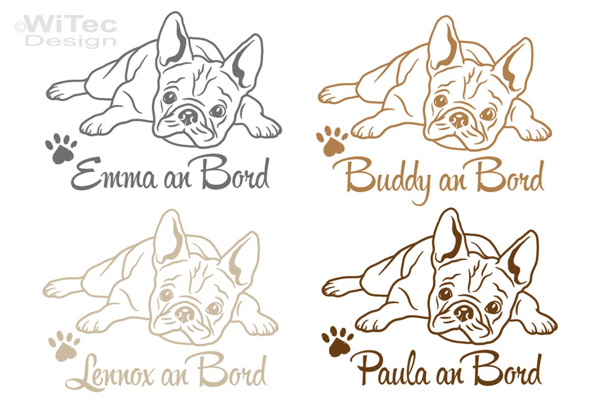 Hundeaufkleber Französische Bulldogge Auto Aufkleber Tattoo