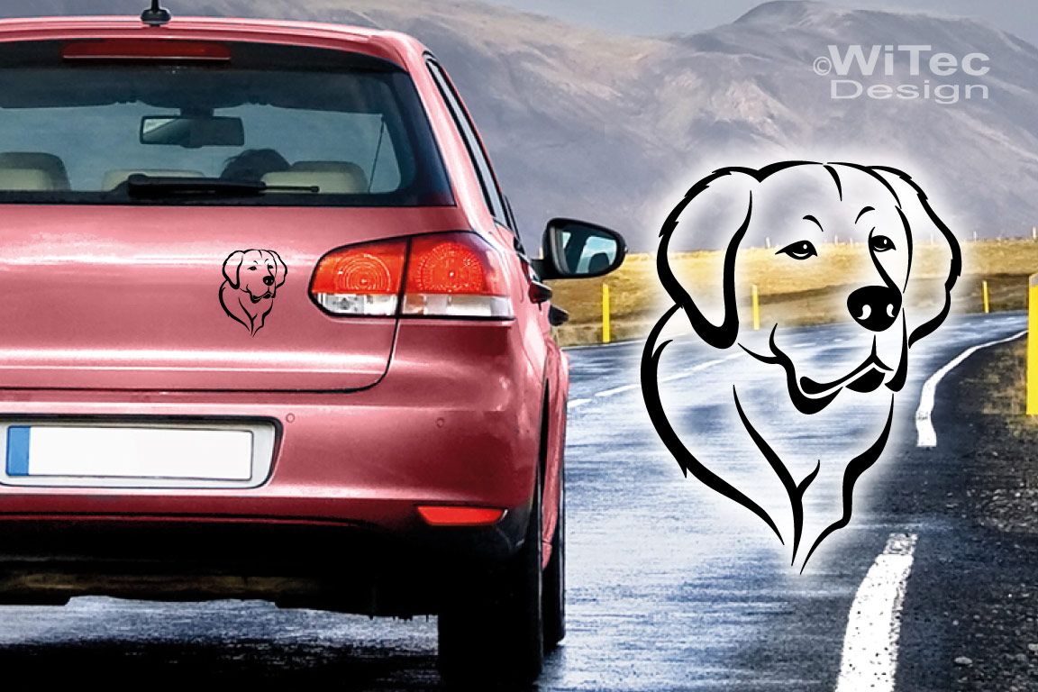 Hundeaufkleber Golden Retriever Auto Aufkleber Sticker