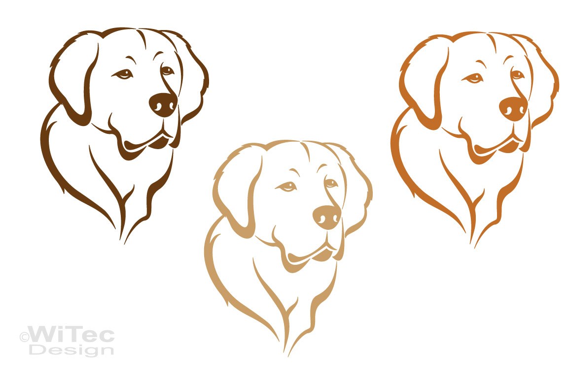 Hundeaufkleber Golden Retriever Aufkleber