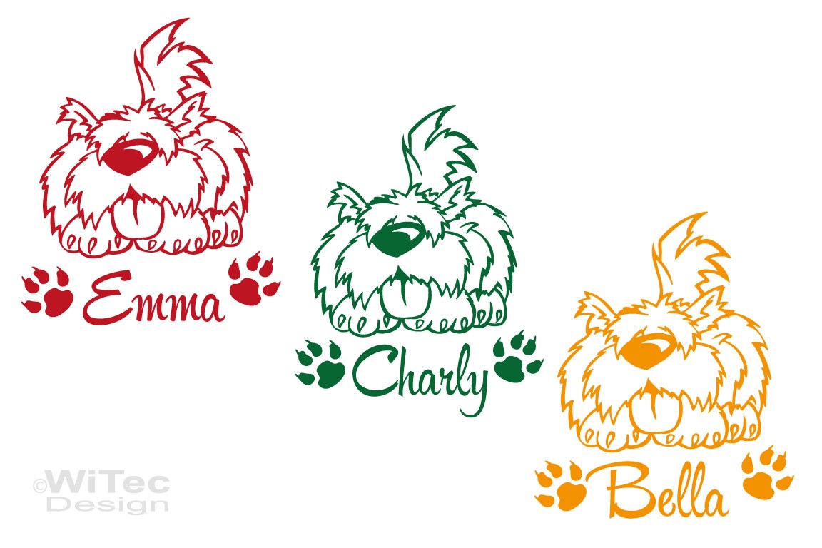 Autoaufkleber Hund Name Pfoten Hundeaufkleber Autoaufkleber Hund Name Pfoten Hundeaufkleber