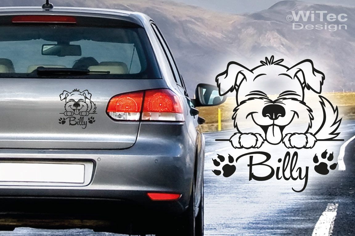 Hundeaufkleber Hund Name Pfoten Aufkleber