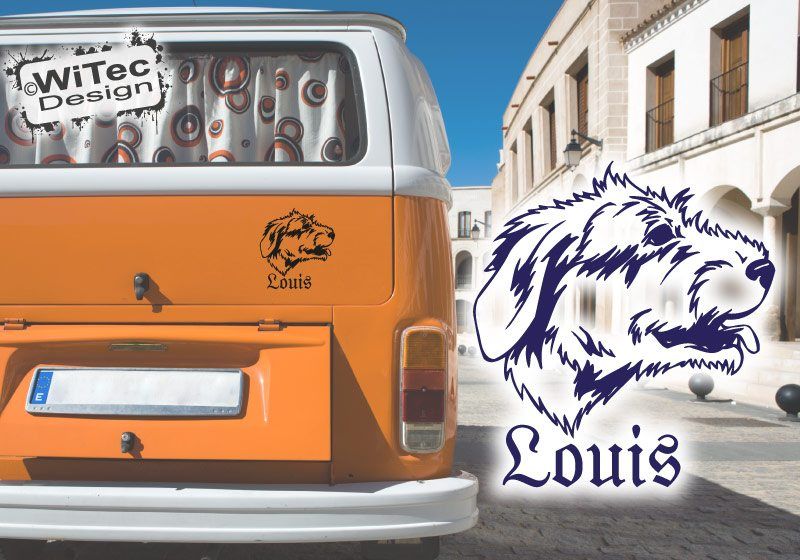 Irish Wolfhound Autoaufkleber Wunschname Hundeaufkleber Irish Wolfhound Autoaufkleber Wunschname Hundeaufkleber