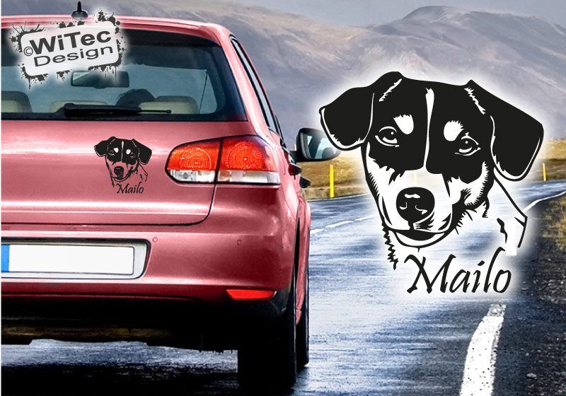 Jack Russell Terrier Wunschname Hundeaufkleber Aufkleber