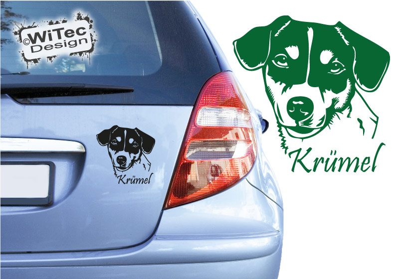 Jack Russell Terrier Wunschname Hundeaufkleber Aufkleber