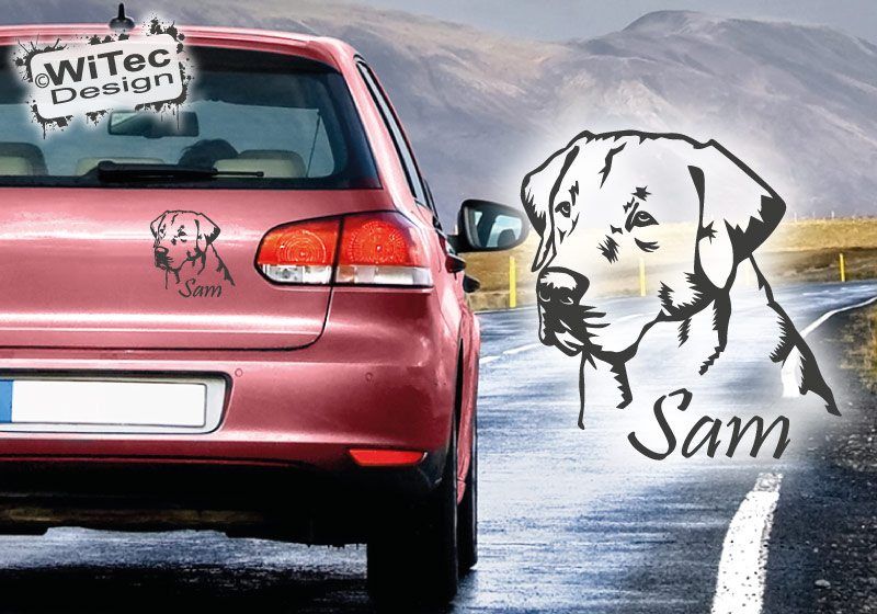 Hundeaufkleber Labrador Wunschname Autoaufkleber Hunde Hundeaufkleber Labrador Wunschname Autoaufkleber Hunde