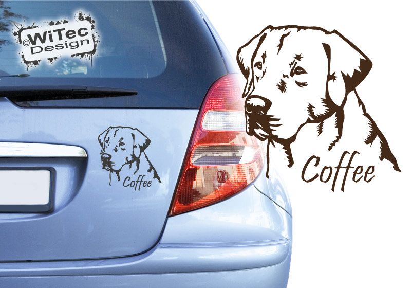 Hundeaufkleber Labrador Wunschname Autoaufkleber Hunde Hundeaufkleber Labrador Wunschname Autoaufkleber Hunde
