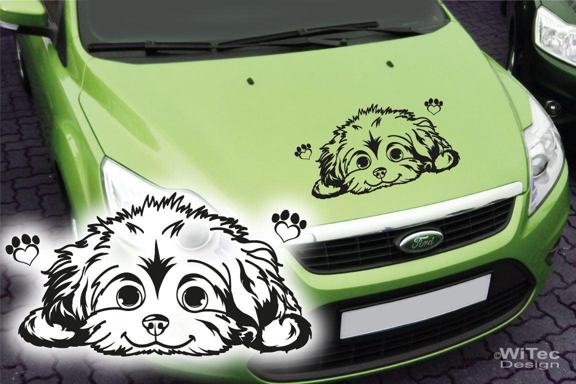 Autoaufkleber Malteser Pfoten Hundeaufkleber Hundeaufkleber Malteser Pfoten Auto Aufkleber