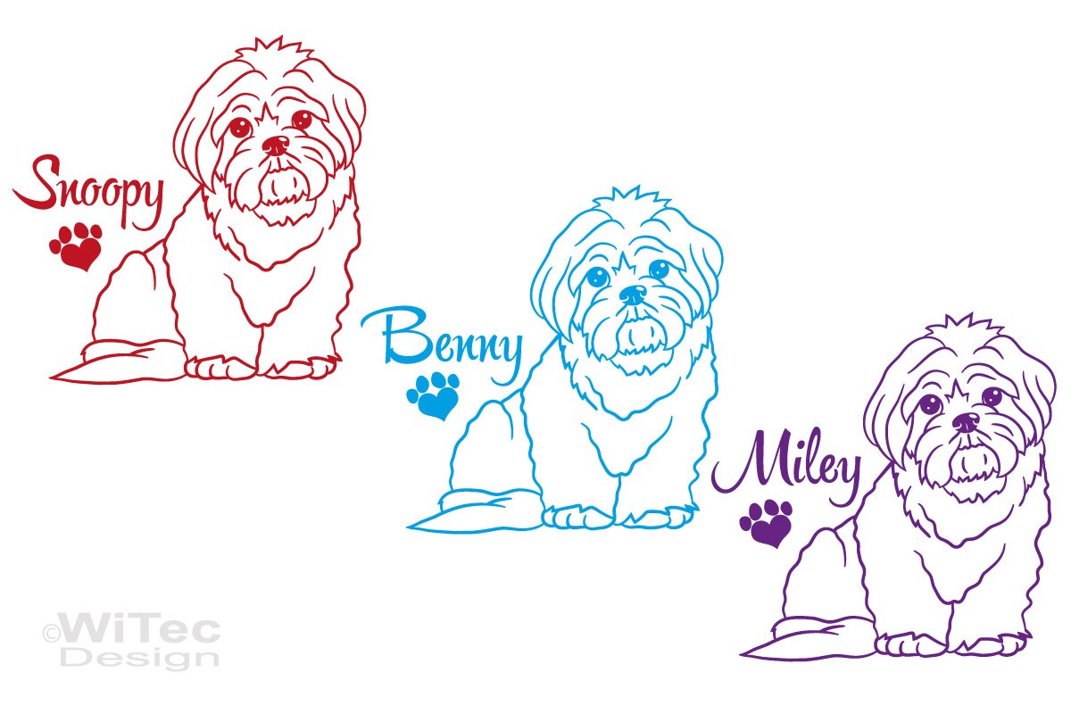  Malteser Aufkleber Auto Hundesticker Pfote