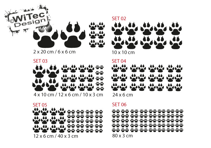 Hundeaufkleber Hundepfoten Autoaufkleber Aufkleber