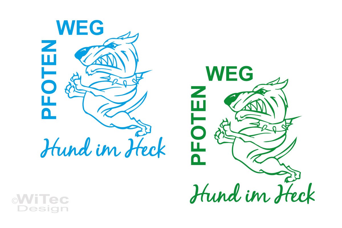 Hundeaufkleber Pfoten weg Hund im Heck Aufkleber Auto