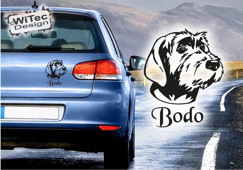 Rauhaardackel Dackel Autoaufkleber Name Hundeaufkleber Aufkleber