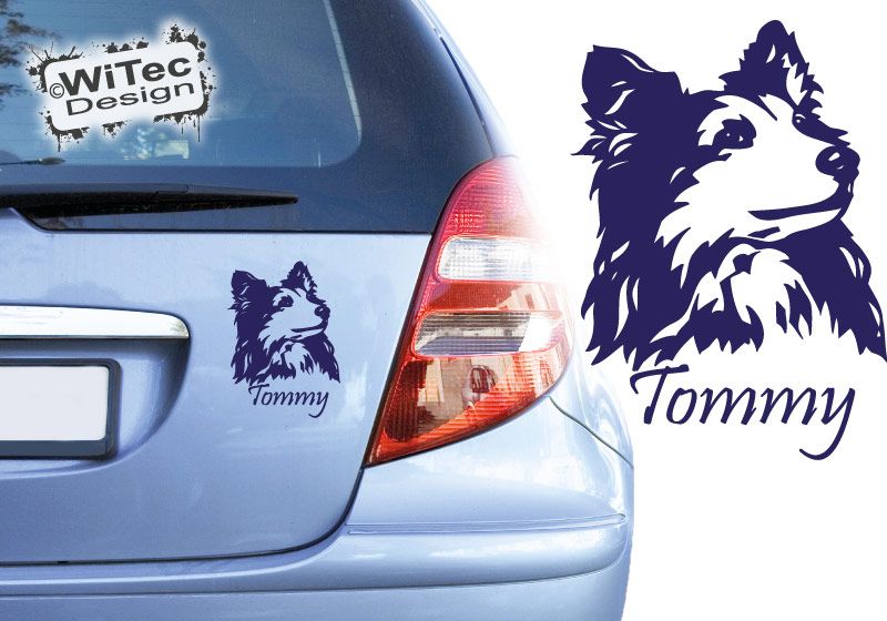 Hundeaufkleber Sheltie Shetland Sheepdog Autoaufkleber Hundeaufkleber Sheltie Shetland Sheepdog Autoaufkleber