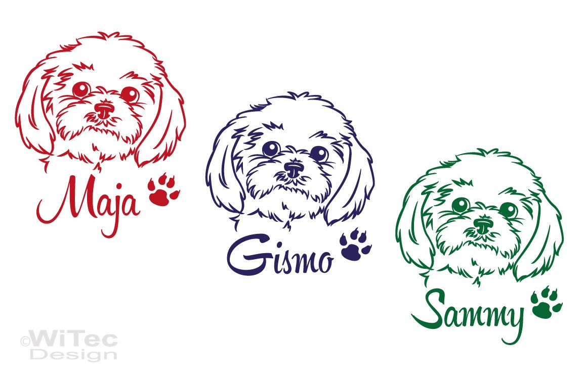 Hundeaufkleber Shih Tzu Name Hundesticker Aufkleber