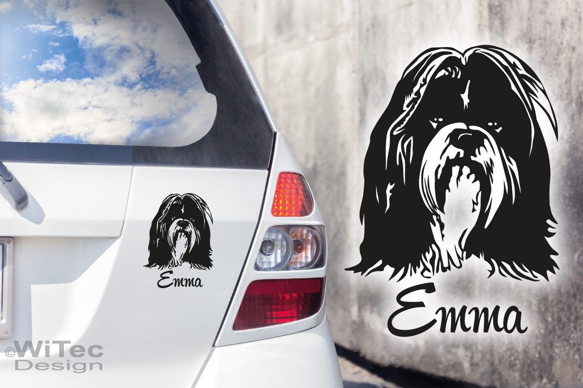 Hundeaufkleber Shih Tzu Auto Aufkleber Sticker