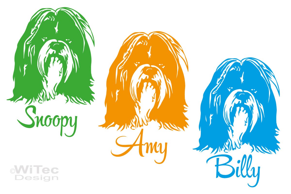 Hundeaufkleber Shih Tzu Hundesticker Auto Aufkleber
