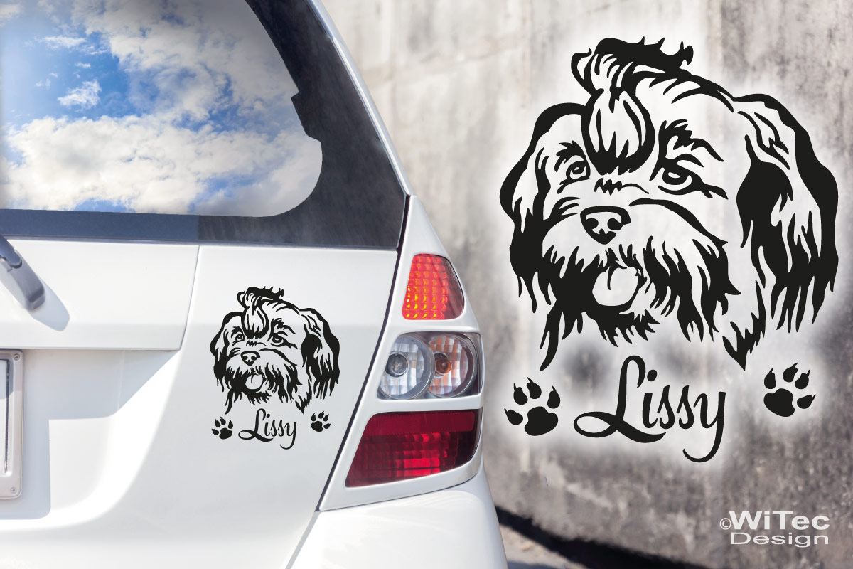 Hundeaufkleber Shih Tzu Auto Aufkleber Sticker