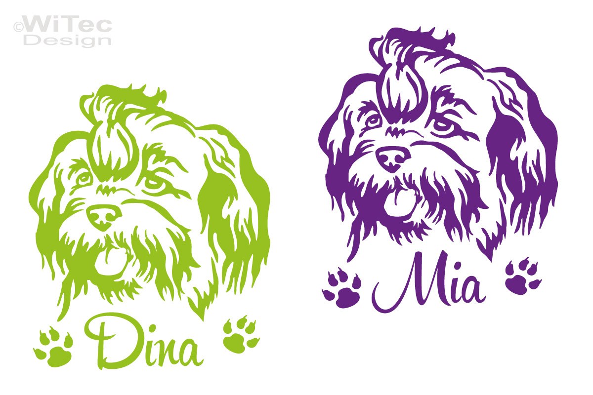 Hundeaufkleber Shih Tzu Name Hundesticker Hunde Tattoo
