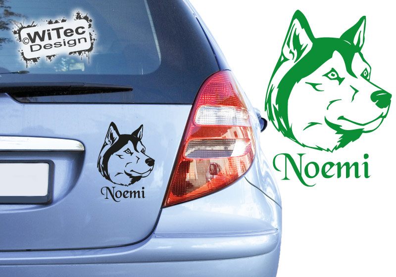 Siberian Husky Autoaufkleber Name Hundeaufkleber Auto Aufkleber