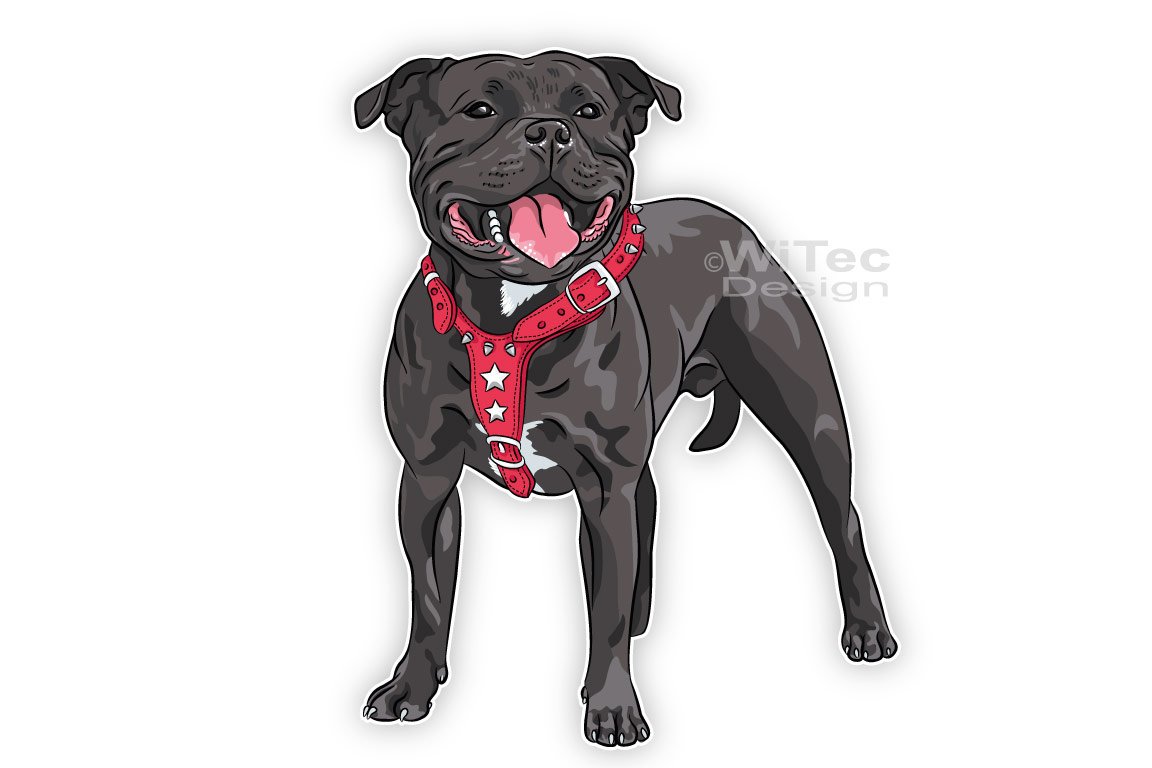 Hundeaufkleber Staffordshire Bull Terrier Autoaufkleber Hundeaufkleber Staffordshire Bull Terrier Autoaufkleber