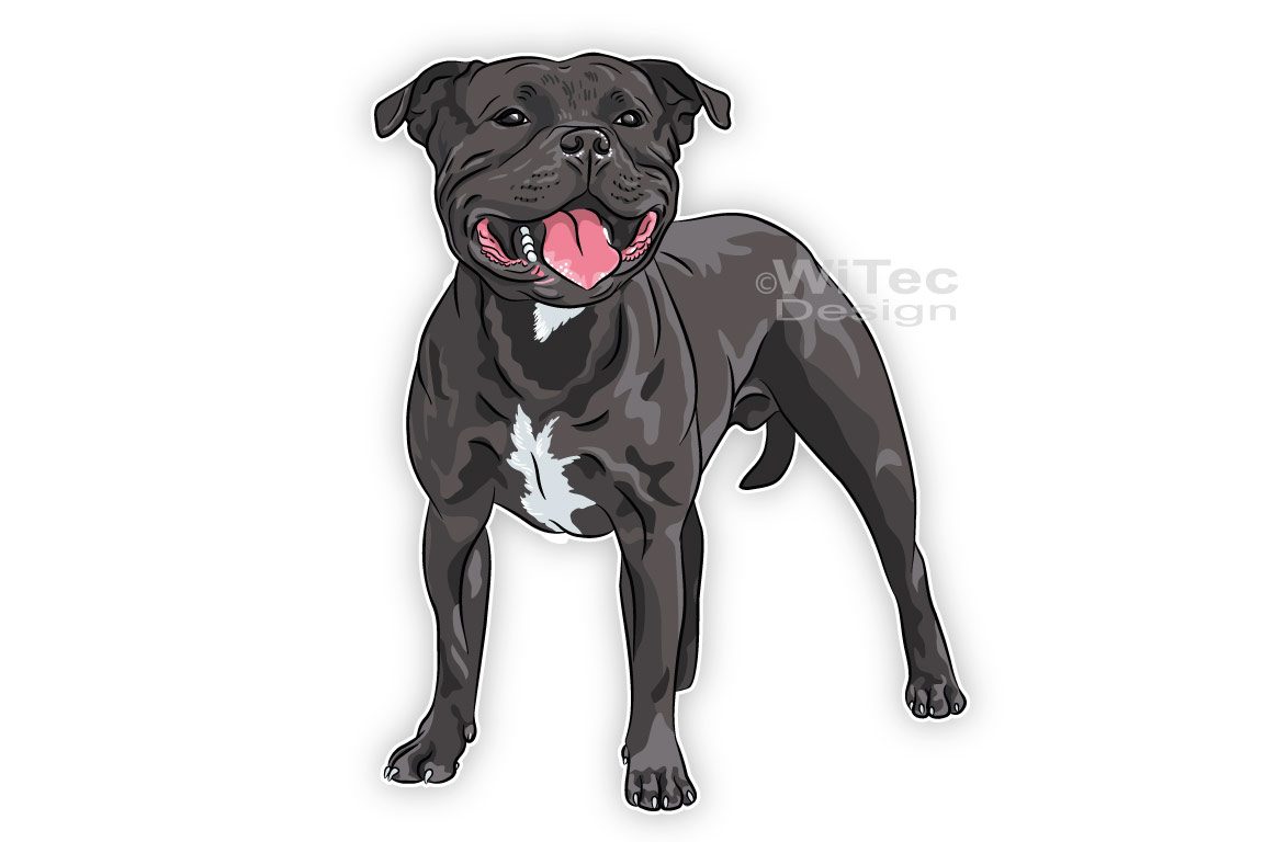 Hundeaufkleber Staffordshire Bull Terrier Autoaufkleber