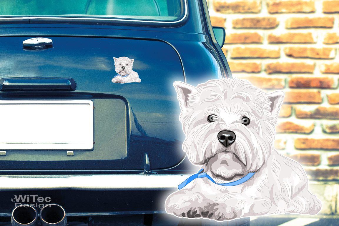 Hundeaufkleber West Highland White Terrier Autoaufkleber