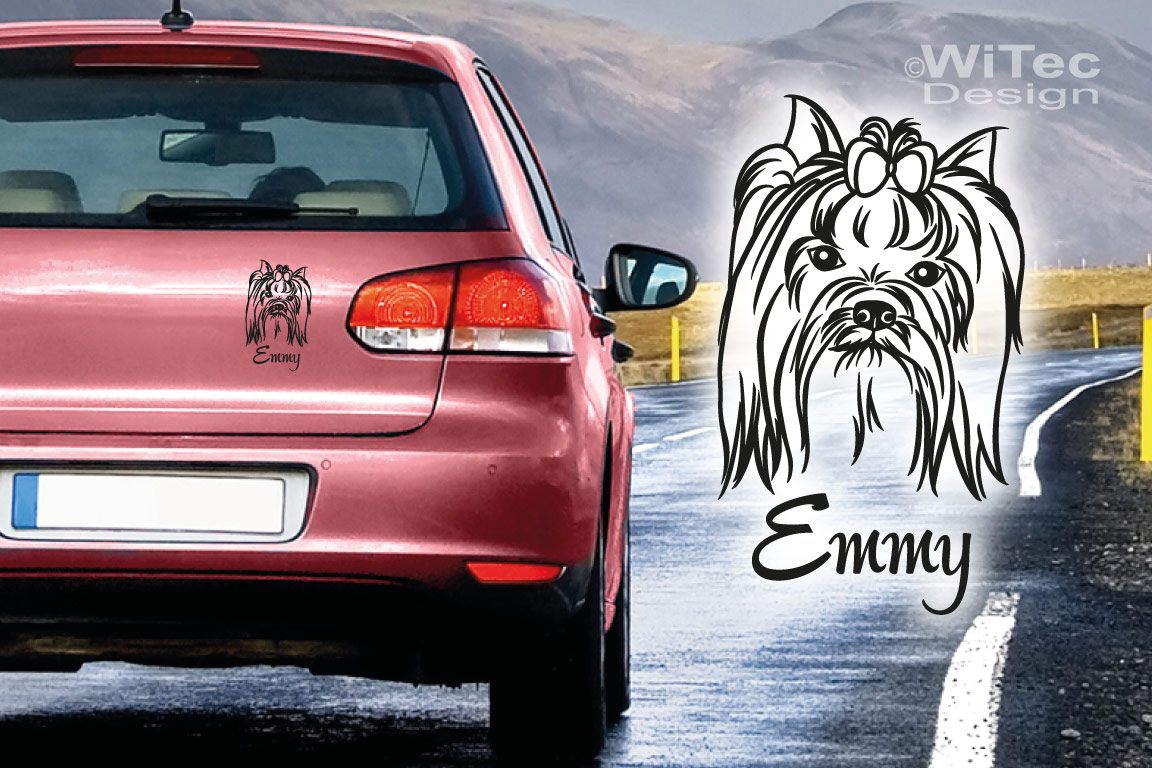 Hundesticker Yorkshire Terrier Hundeaufkleber Aufkleber