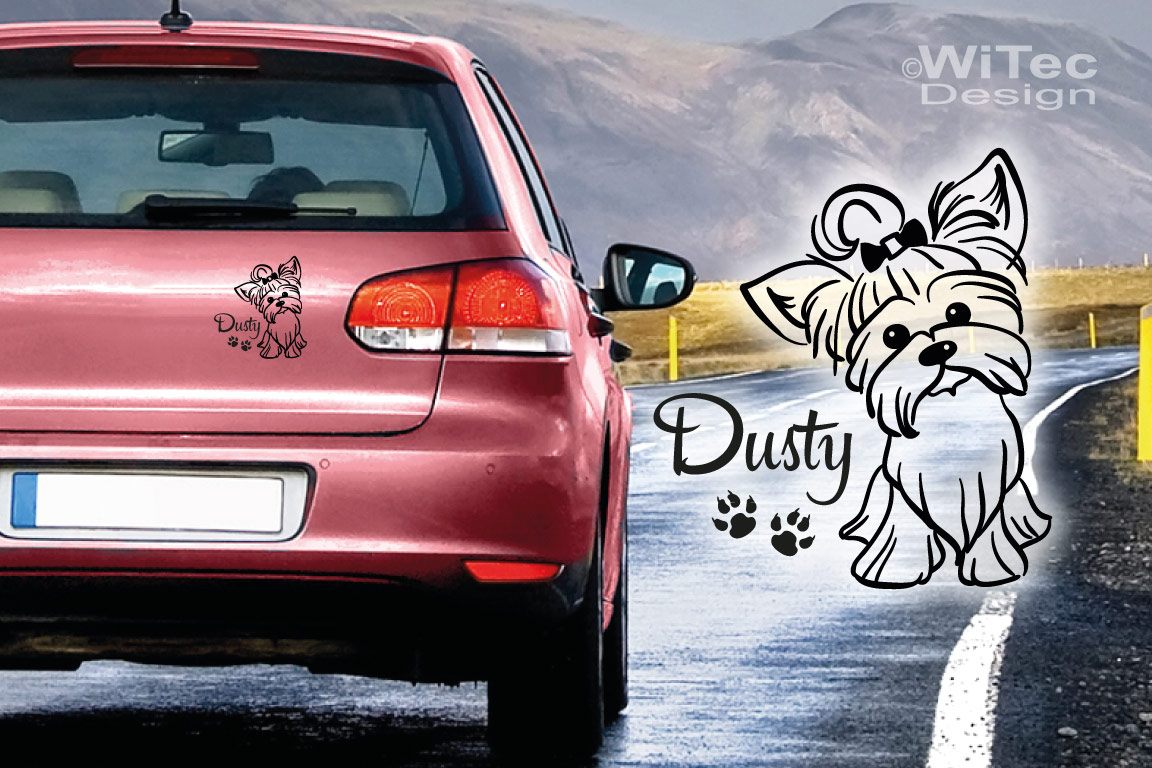 Yorkshire Terrier Hundeaufkleber Hundesticker  Auto Aufkleber