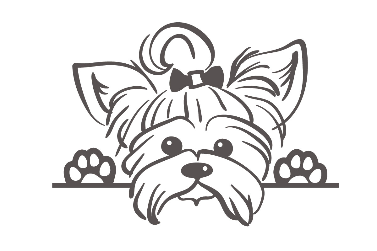 Hundeaufkleber Yorkshire Terrier Autoaufkleber Aufkleber Pfoten