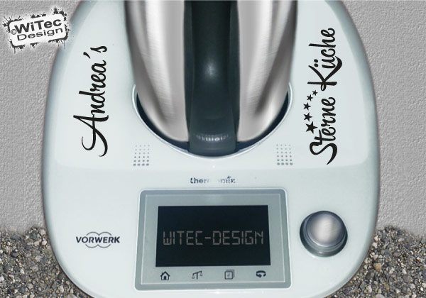Sterneküche Wunsch Name Aufkleber für Thermomix TM5