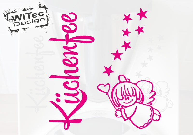 Thermomix Aufkleber Engel Sterne Küchenfee Dekoaufkleber für Thermomix TM31 TM 31