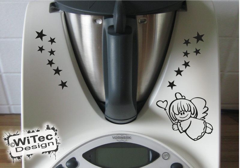 Thermomix Aufkleber Engel Sterne Dekoaufkleber für Thermomix TM31 Thermomix Aufkleber Engel Sterne Dekoaufkleber für Thermomix TM31