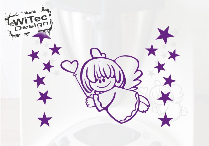 Thermomix Aufkleber Engel Sterne Dekoaufkleber für Thermomix TM31 Thermomix Aufkleber Engel Sterne Dekoaufkleber für Thermomix TM31