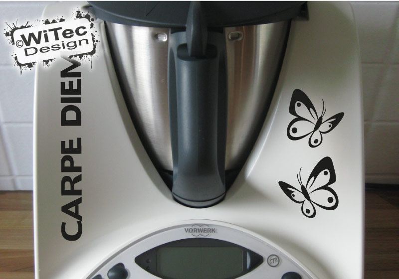 Thermomix Aufkleber Carpe Diem Schmetterlinge für Thermomix TM31 Thermomix Aufkleber Carpe Diem Schmetterlinge für Thermomix TM31