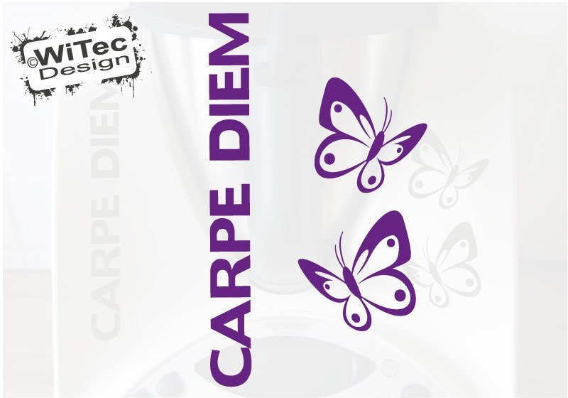 Thermomix Aufkleber Carpe Diem Schmetterlinge für Thermomix TM31 Thermomix Aufkleber Carpe Diem Schmetterlinge für Thermomix TM31
