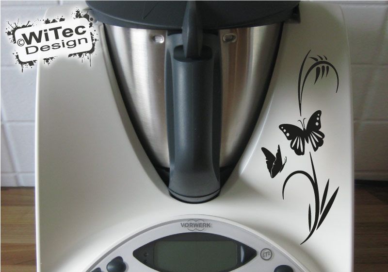 Thermomix Aufkleber Schmetterling Pflanze für Thermomix TM31 TM 31 Thermomix Aufkleber Schmetterling Pflanze für Thermomix TM31 TM 31